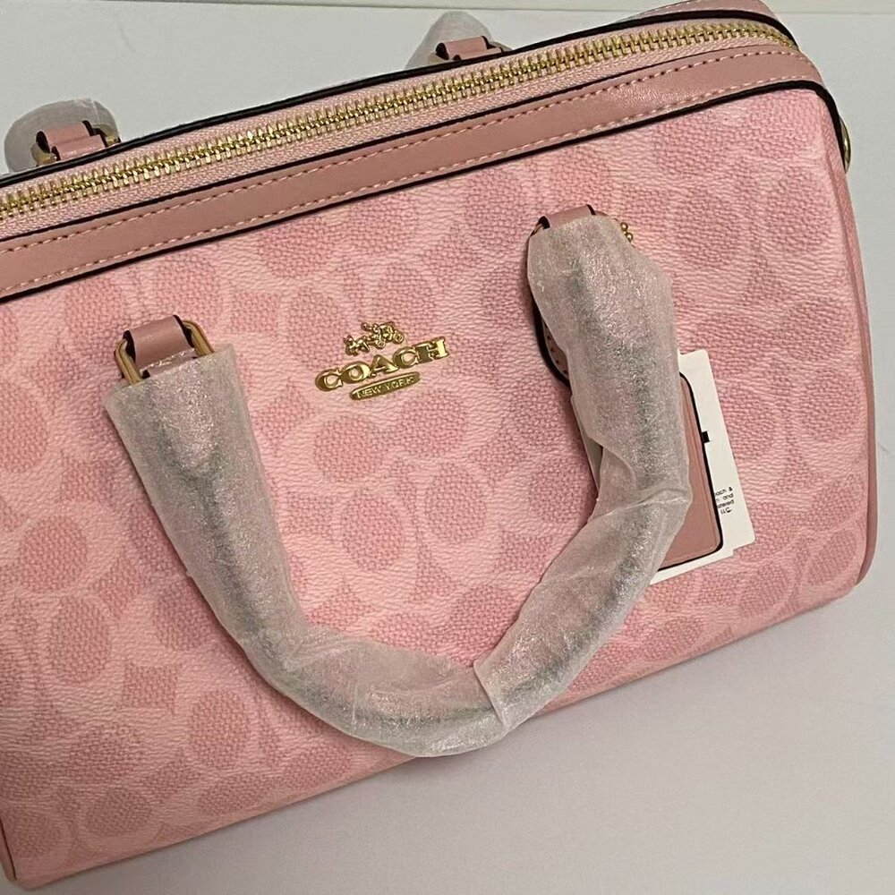 Coach Signature Pink Satchel Bag - Picture 3 of 6